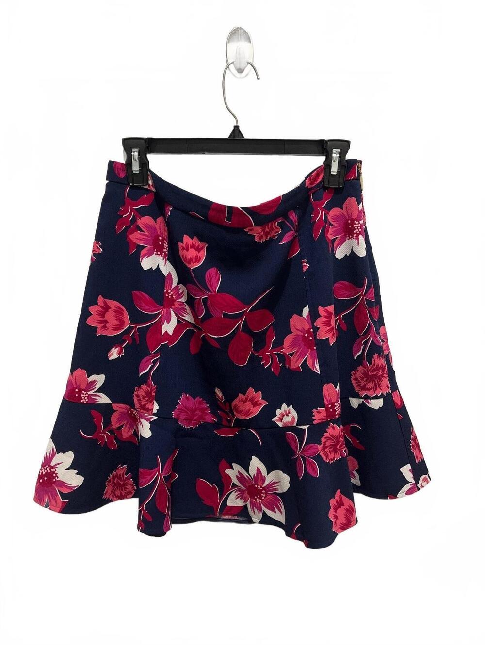 Draper James Floral Navy Blue Flared Skirt Size 10